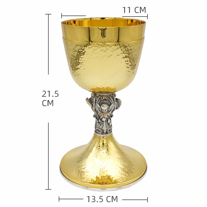 【现货】圣爵21.5厘米圣爵铜镀24k金 Catholic religious art