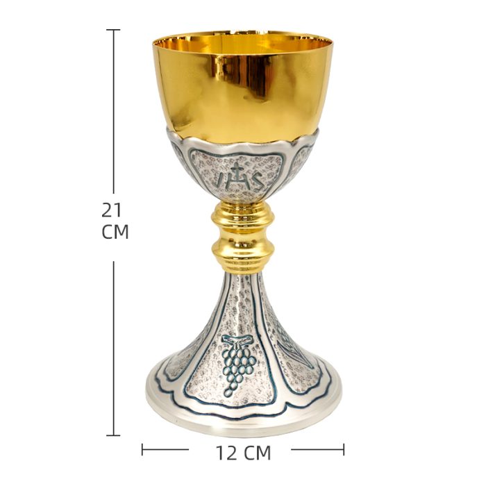 【现货】圣爵-葡标记-錾刻-高21cm-直径12cm Catholic religious art