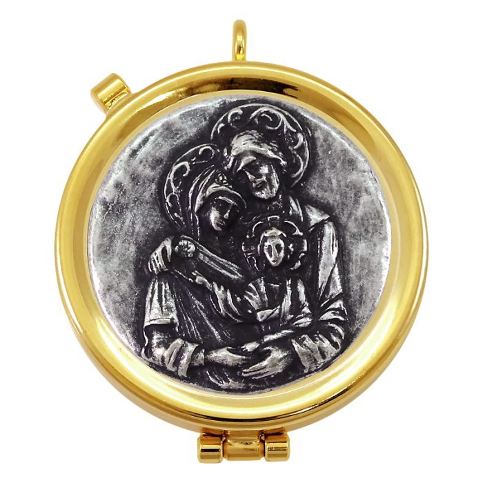 【现货】便携圣体盒-圣家做旧-5.4x6.6cm Catholic religious art