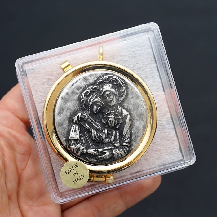 【现货】便携圣体盒-圣家做旧-5.4x6.6cm Catholic religious art