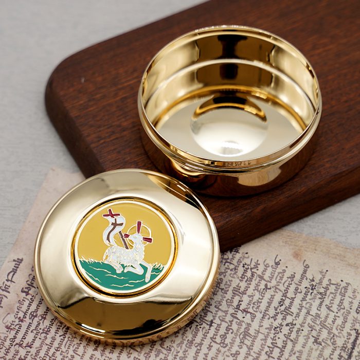 【现货】圣体盒- 羔羊-8x8cm Catholic religious art