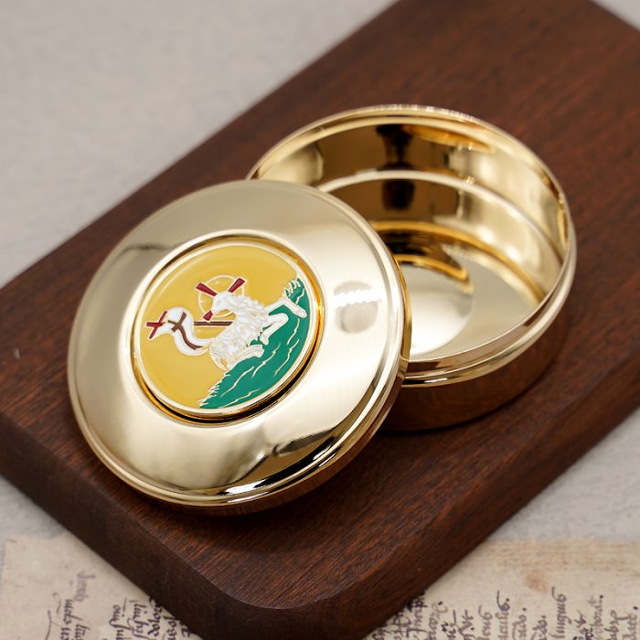 【现货】圣体盒- 羔羊-8x8cm Catholic religious art