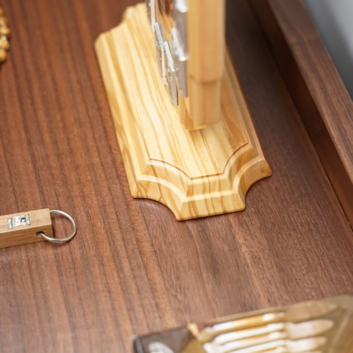 橄榄木苦路 椭圆 方形合金牌 ox.第十五处图案 带底座 27x18.cm Catholic religious art