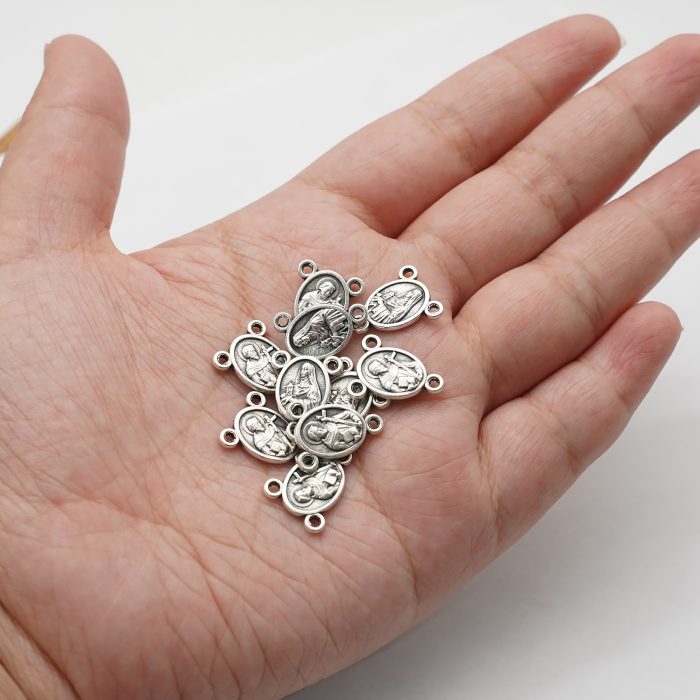 DIY三通-亚西西方济各+加辣-锌合金-1.2x0.95cm Catholic religious art