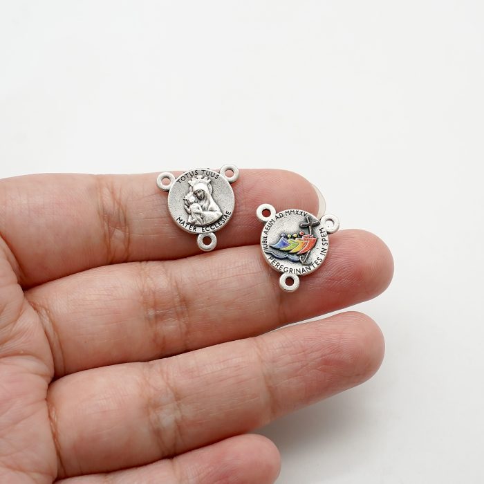 DIY三通-教会之母（Totus Tuus）-彩色-禧年-1.3cm Catholic religious art