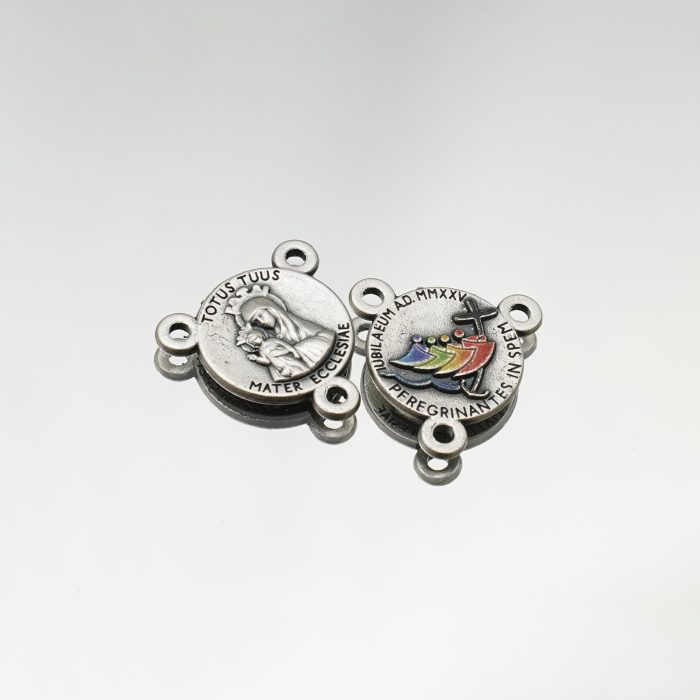 DIY三通-教会之母（Totus Tuus）-彩色-禧年-1.3cm Catholic religious art