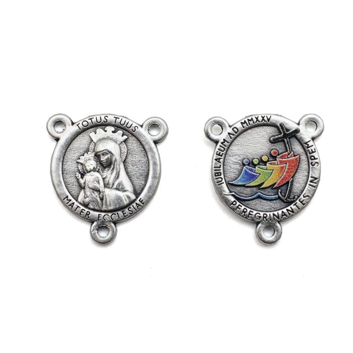 DIY三通-教会之母（Totus Tuus）-彩色-禧年-1.6cm Catholic religious art