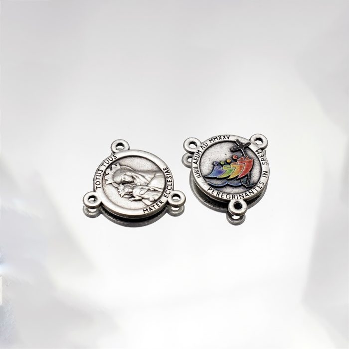 DIY三通-教会之母（Totus Tuus）-彩色-禧年-1.6cm Catholic religious art