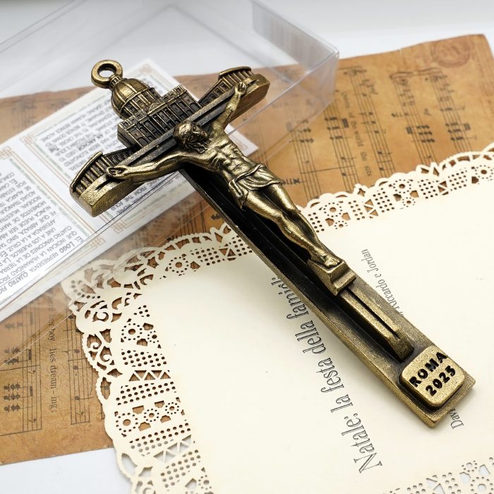 挂件-禧年十字架-圣伯多禄-12X6cm Catholic religious art