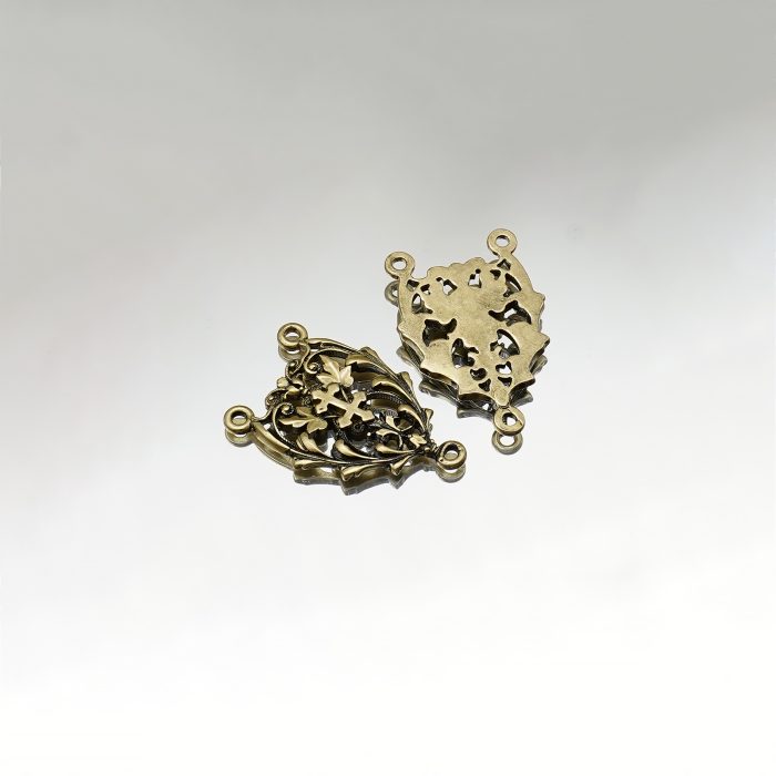 DIY三通-镂空花纹-黄铜做旧-2.2cm Catholic religious art