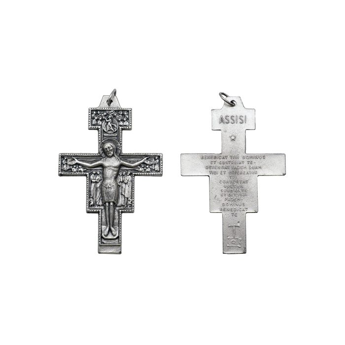 DIY十字架 圣达勉 锌合金 5.8x4.2cm Catholic religious art