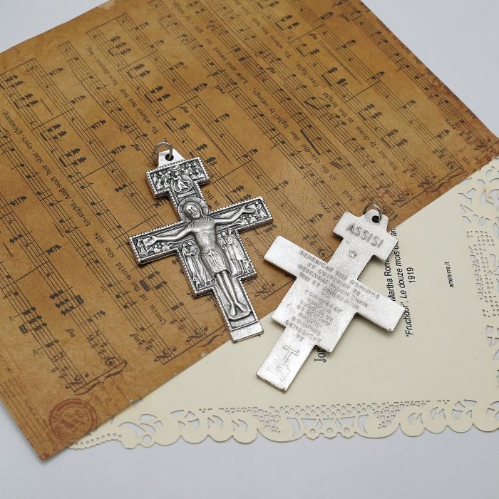 DIY十字架 圣达勉 锌合金 5.8x4.2cm Catholic religious art