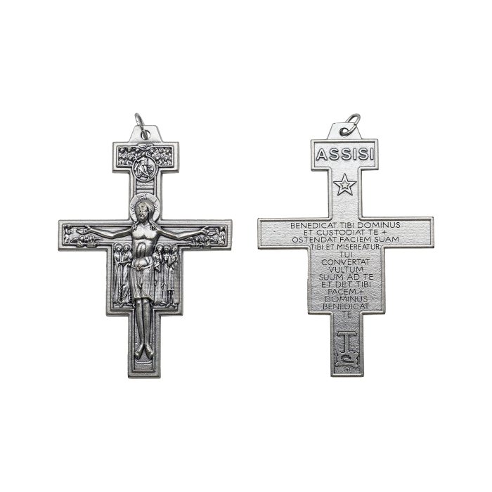 DIY十字架-圣达勉-锌合金-6.9x5.1cm Catholic religious art