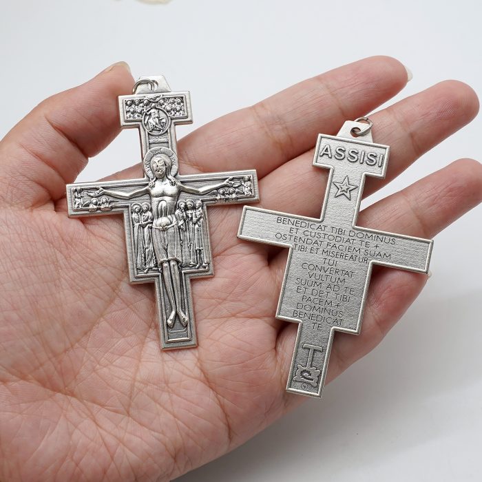 DIY十字架-圣达勉-锌合金-6.9x5.1cm Catholic religious art