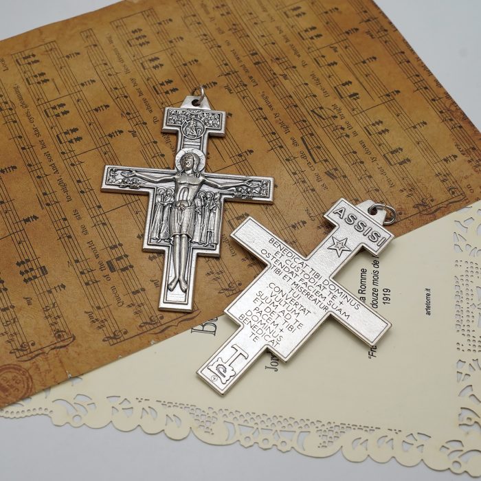 DIY十字架-圣达勉-锌合金-6.9x5.1cm Catholic religious art