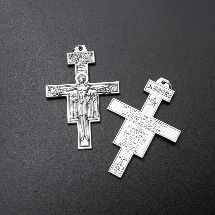 DIY十字架-圣达勉-锌合金-6.9x5.1cm Catholic religious art