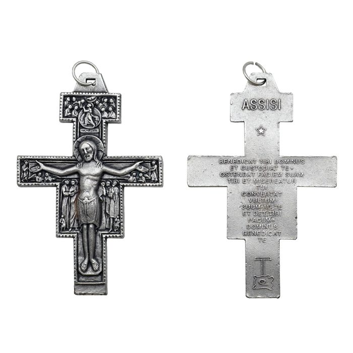 DIY十字架-圣达勉-锌合金-8.3x6.0cm Catholic religious art