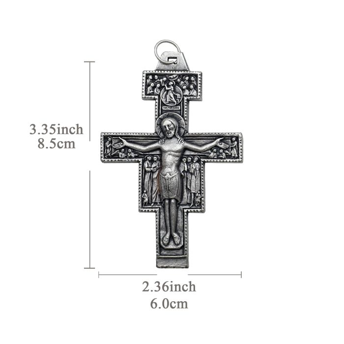 DIY十字架-圣达勉-锌合金-8.3x6.0cm Catholic religious art