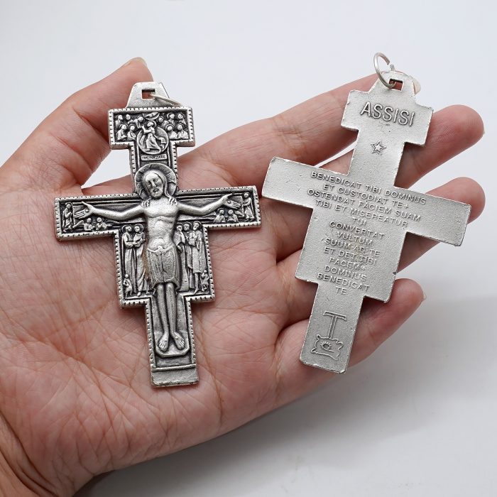 DIY十字架-圣达勉-锌合金-8.3x6.0cm Catholic religious art