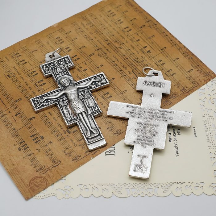 DIY十字架-圣达勉-锌合金-8.3x6.0cm Catholic religious art