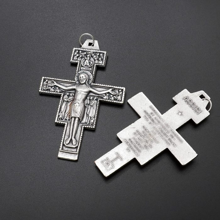 DIY十字架-圣达勉-锌合金-8.3x6.0cm Catholic religious art