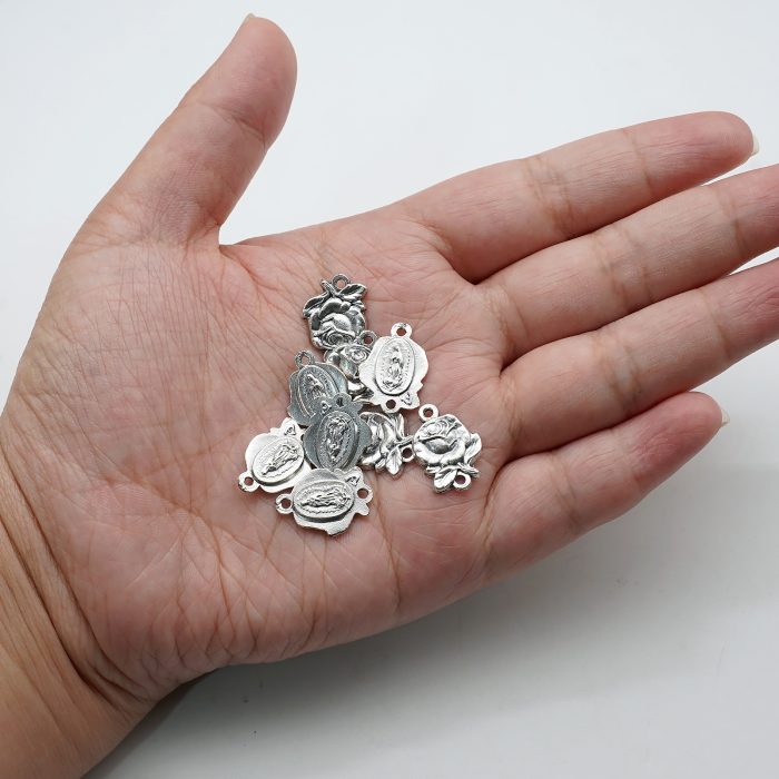 DIY双通-玫瑰花天主经-瓜达卢佩-1.4cm Catholic religious art