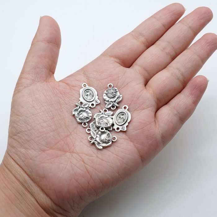 DIY双通-玫瑰花天主经-上主慈悲-1.4cm Catholic religious art