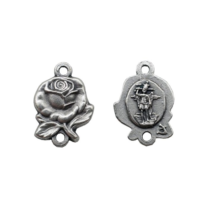 DIY双通-玫瑰花天主经-总领天使圣弥额尔-1.4cm Catholic religious art