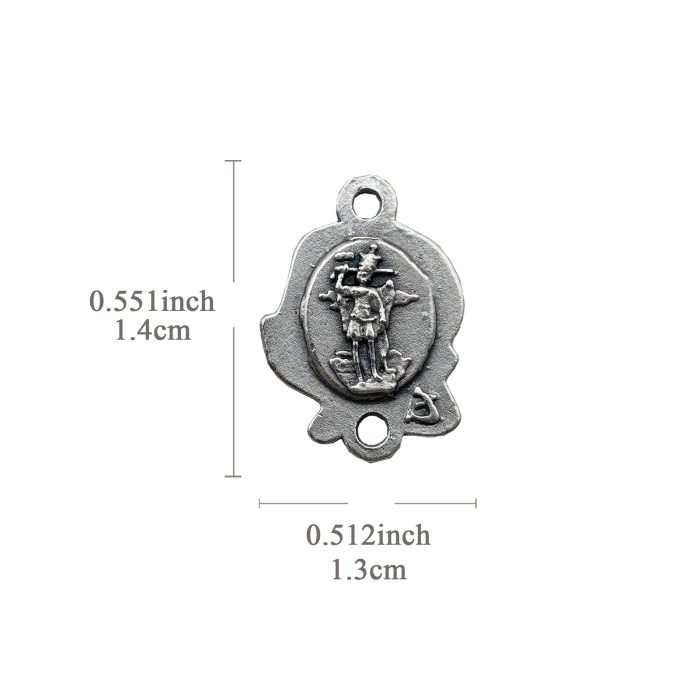 DIY双通-玫瑰花天主经-总领天使圣弥额尔-1.4cm Catholic religious art