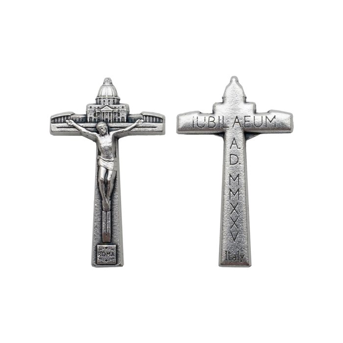 DIY十字架-禧年圣伯多禄广场-锌合金-3.8x2.3cm Catholic religious art