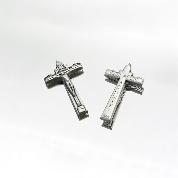 DIY十字架-禧年圣伯多禄广场-锌合金-3.8x2.3cm Catholic religious art