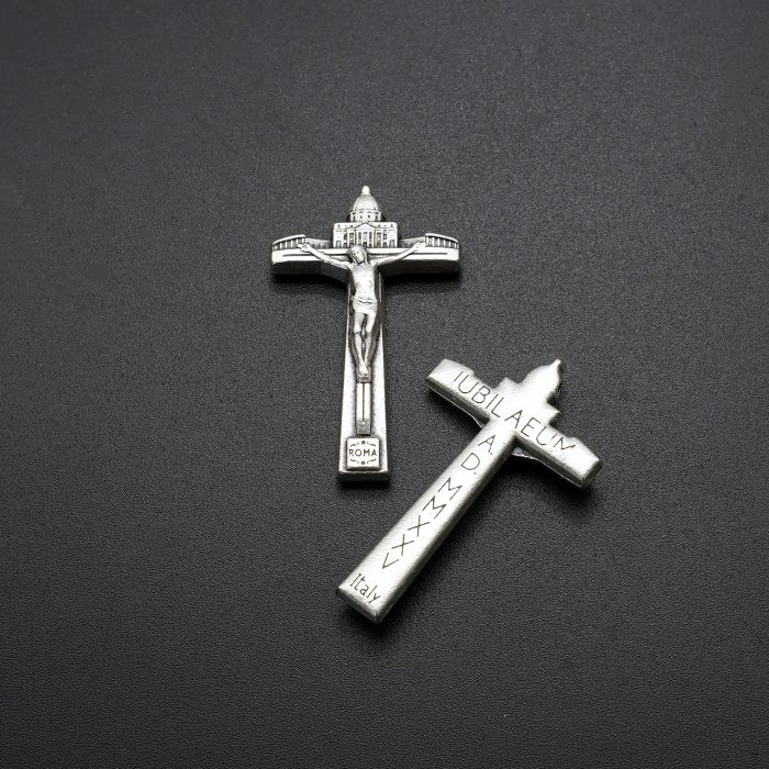 DIY十字架-禧年圣伯多禄广场-锌合金-3.8x2.3cm Catholic religious art