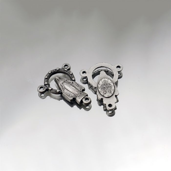 DIY三通-显灵圣母-光环中空-锌合金-2.0x1.2cm Catholic religious art