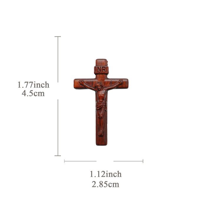 DIY十字架-经典圆角款-紫檀木-4.5/5.0/6.0cm Catholic religious art