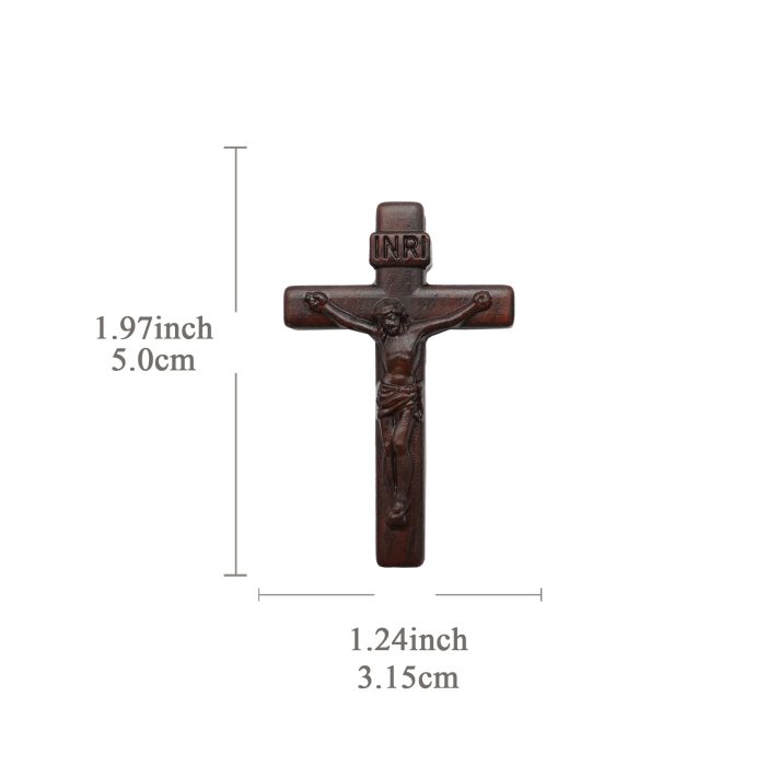 DIY十字架-经典圆角款-紫檀木-4.5/5.0/6.0cm Catholic religious art