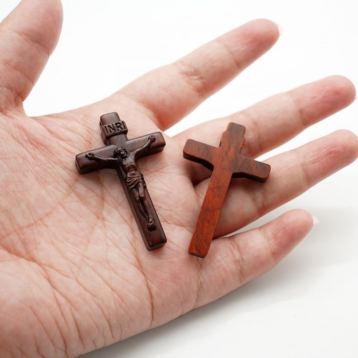 DIY十字架-经典圆角款-紫檀木-4.5/5.0/6.0cm Catholic religious art