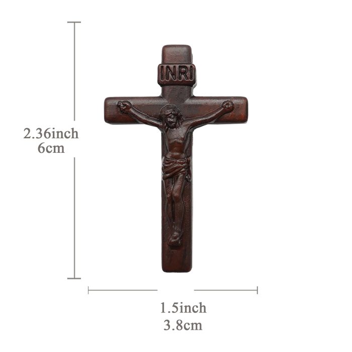 DIY十字架-经典圆角款-紫檀木-4.5/5.0/6.0cm Catholic religious art