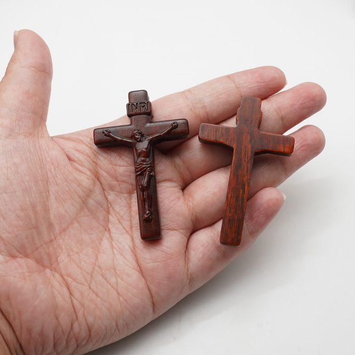 DIY十字架-经典圆角款-紫檀木-4.5/5.0/6.0cm Catholic religious art