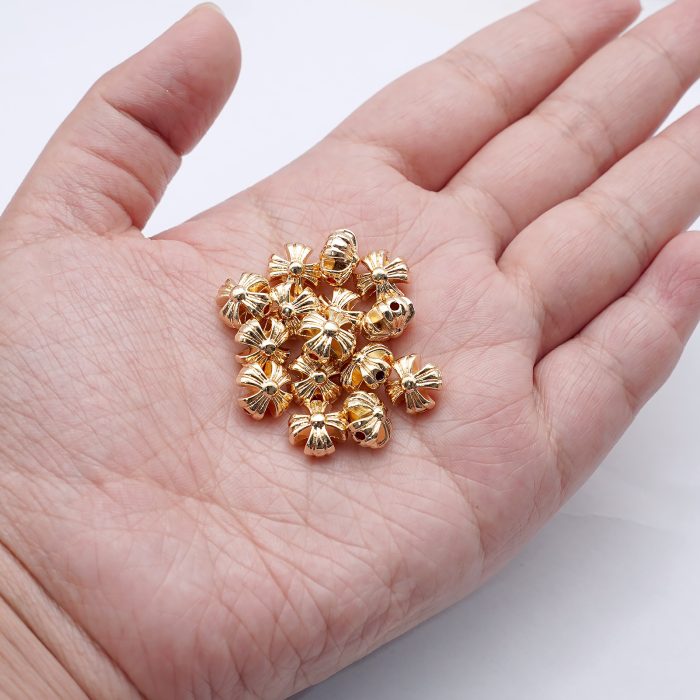 DIY双通-十字架-圆弧-不锈钢金色-0.95cm Catholic religious art