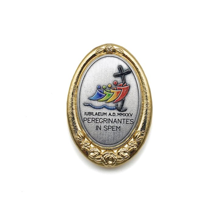 冰箱贴-圣牌磁吸- 2025禧年-金色-彩色-4.2x2.9cm Catholic religious art