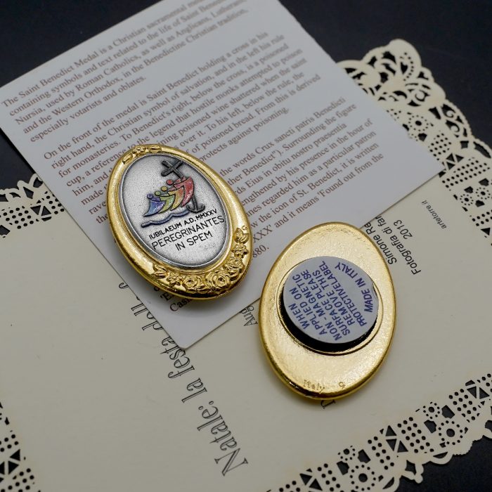 冰箱贴-圣牌磁吸- 2025禧年-金色-彩色-4.2x2.9cm Catholic religious art