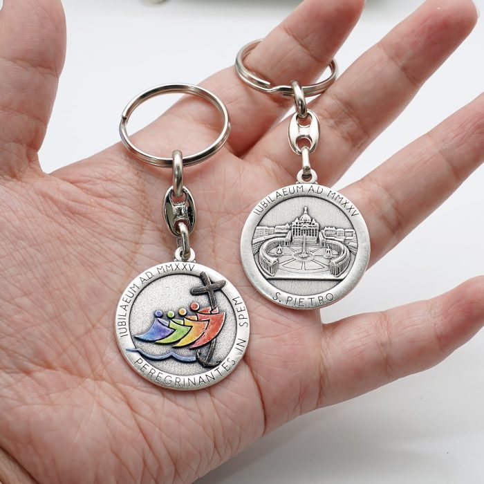 钥匙扣- 2025禧年-伯多禄大殿-彩色-8.5cm Catholic religious art