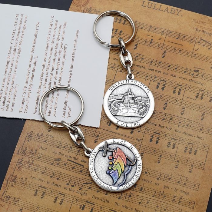 钥匙扣- 2025禧年-伯多禄大殿-彩色-8.5cm Catholic religious art