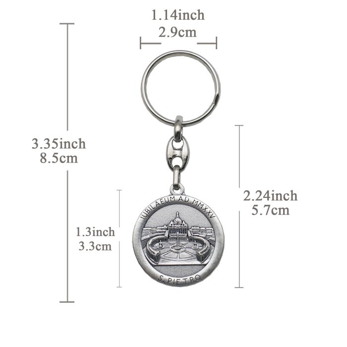钥匙扣- 2025禧年-伯多禄大殿-彩色-8.5cm Catholic religious art