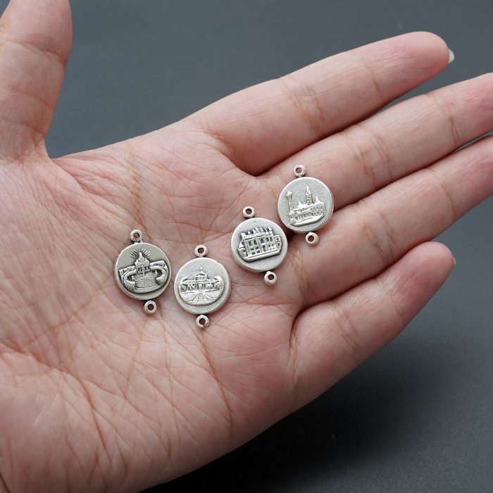 DIY套装-四大殿-圆形-锌合金-1.4cm Catholic religious art