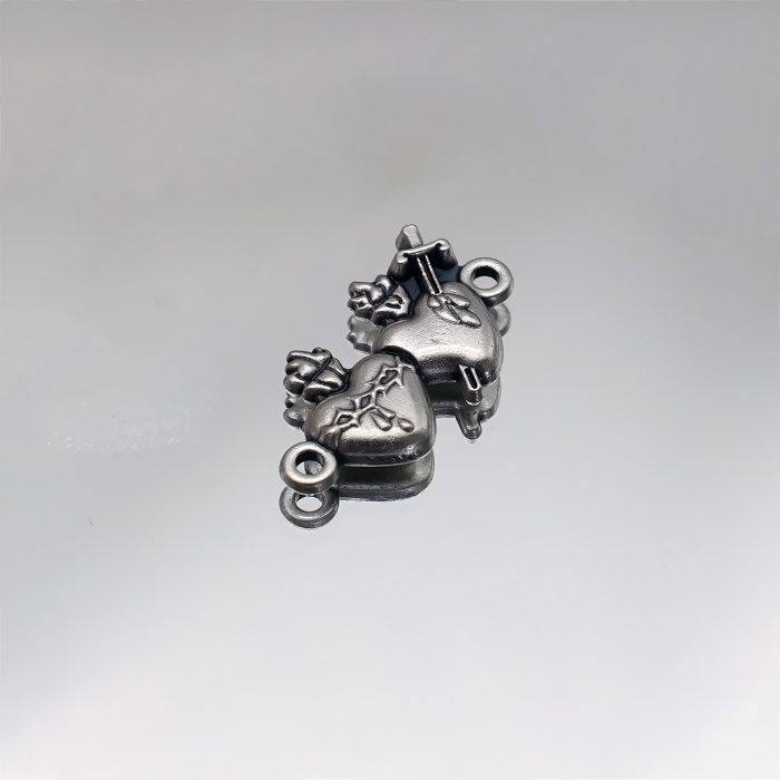 DIY双通-双圣心-锌合金-1.9x1.3cm Catholic religious art
