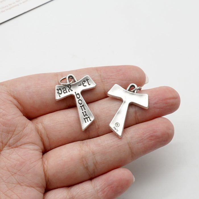 DIY十字架-TAU平安与美善-2.5x2.0cm Catholic religious art