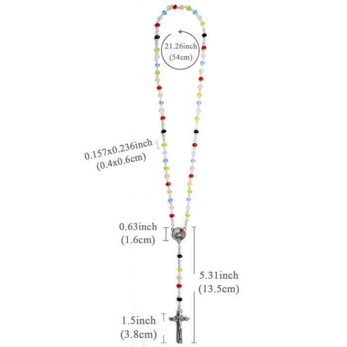 玫瑰念珠-2025禧年-教会之母-圣伯多禄广场-4x6mm水晶珠送禧年念珠包 Catholic religious art