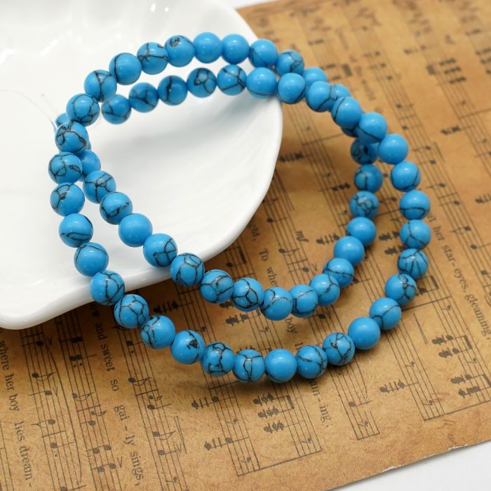 DIY珠子-蓝松石6/8mm Catholic religious art