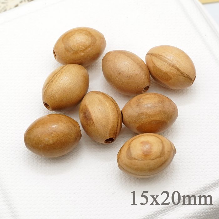 DIY珠子-橄榄木椭圆15×20mm-10颗/包 Catholic religious art